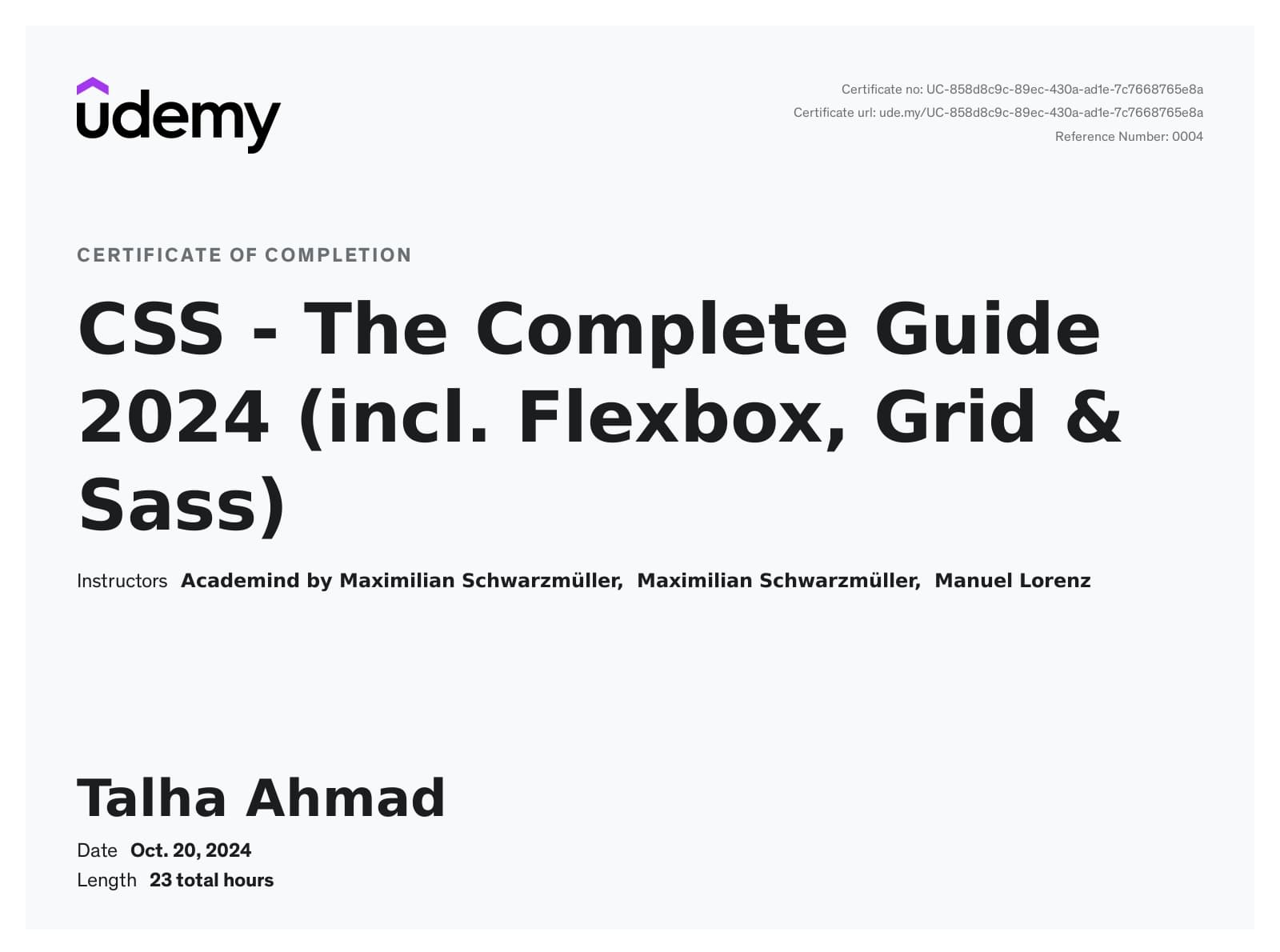 CSS – The Complete Guide (incl. Flexbox, Grid & Sass)