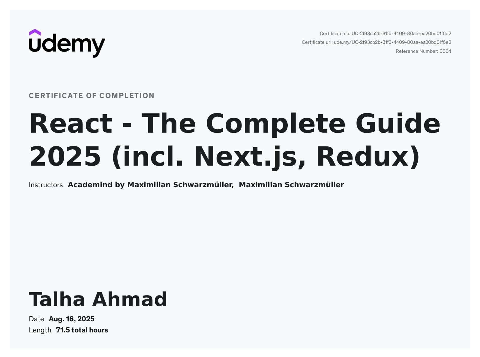 React – The Complete Guide (incl. Next.js, Redux)