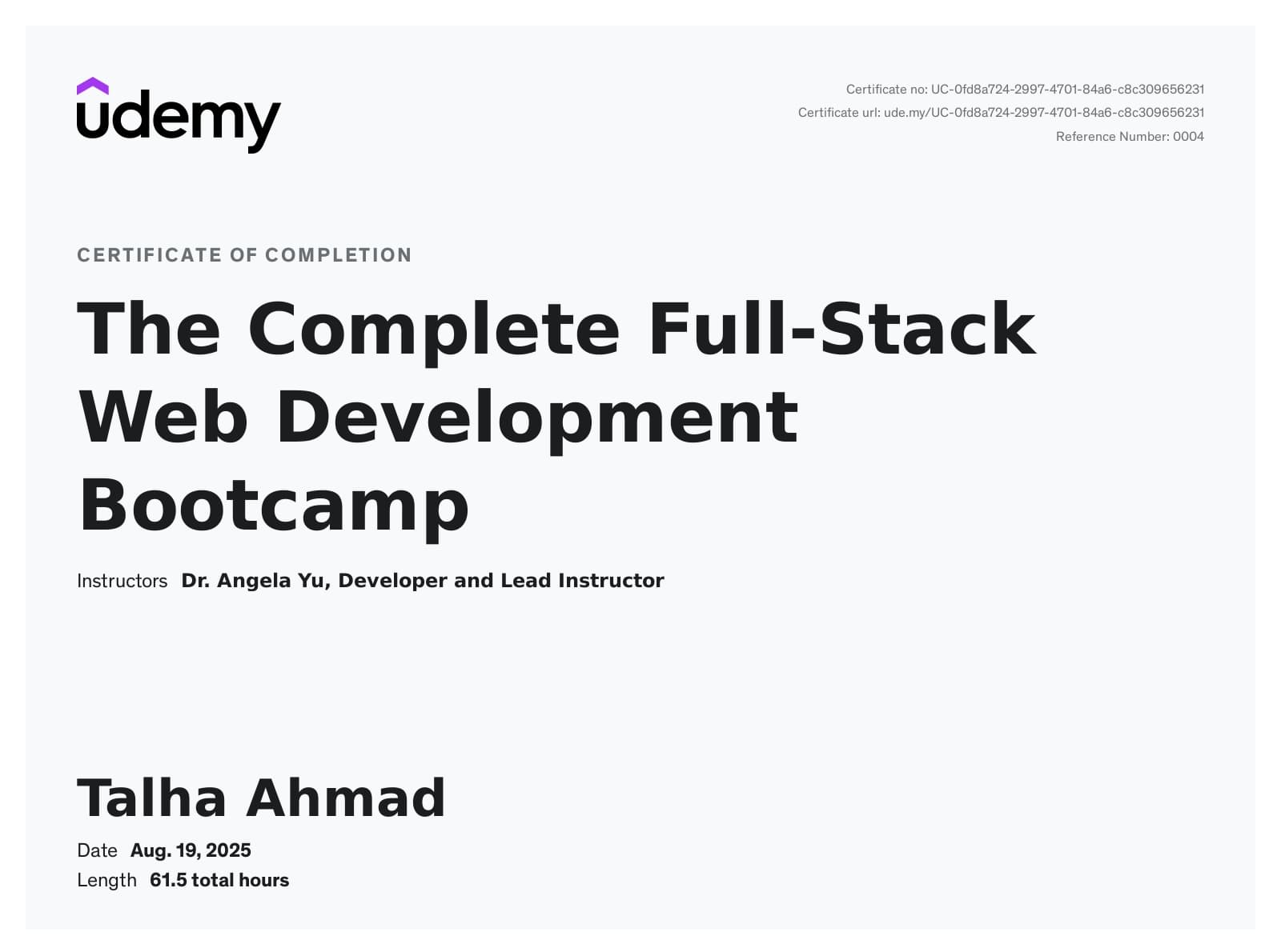 The Complete Full-Stack Web Development Bootcamp